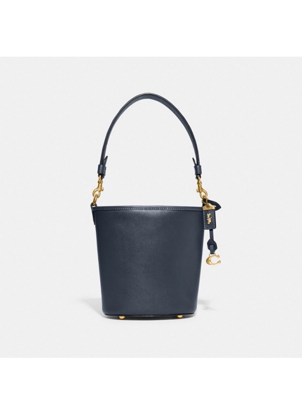 Coach Dakota 16 Denim Leather Bucket Shoulder Bag with Gold Hardware color